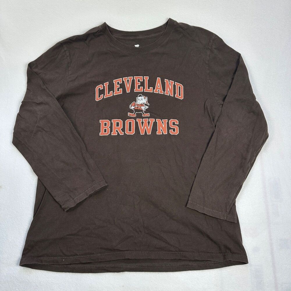 Fanatics Cleveland Browns Shirt Mens Large Brownie The Elf Long Sleeve Graphic L